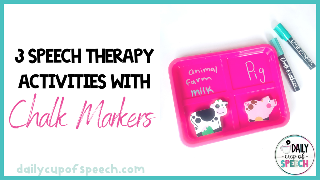 Picture of chalk marker speech therapy activites