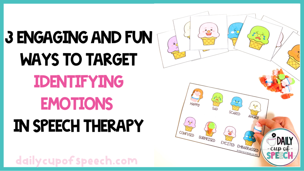 Picture of identifying emotions speech therapy activities