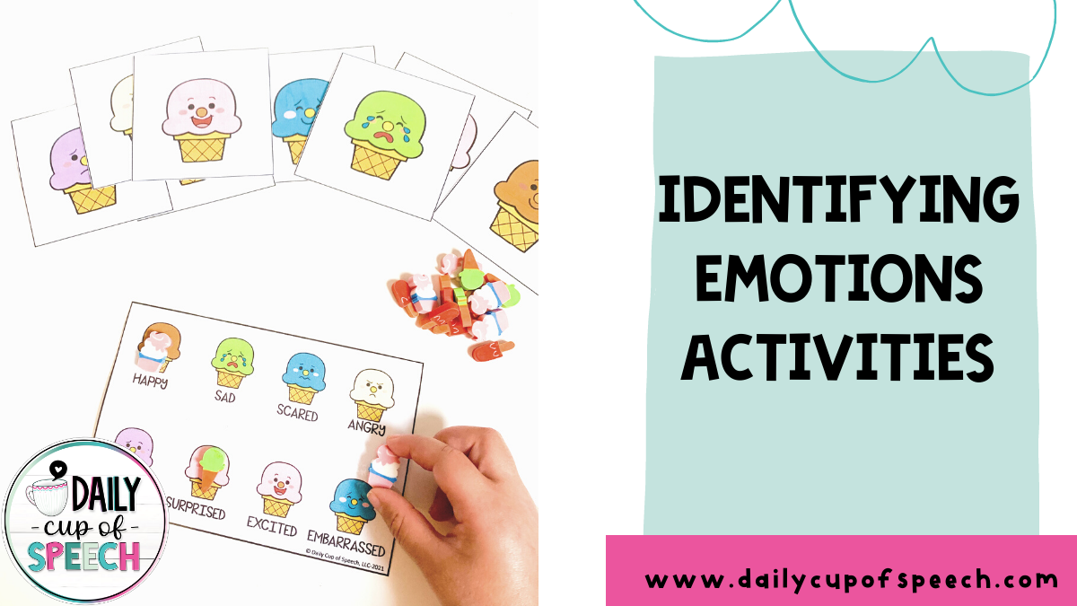 This image shows ice cream identifying emotions activities 
