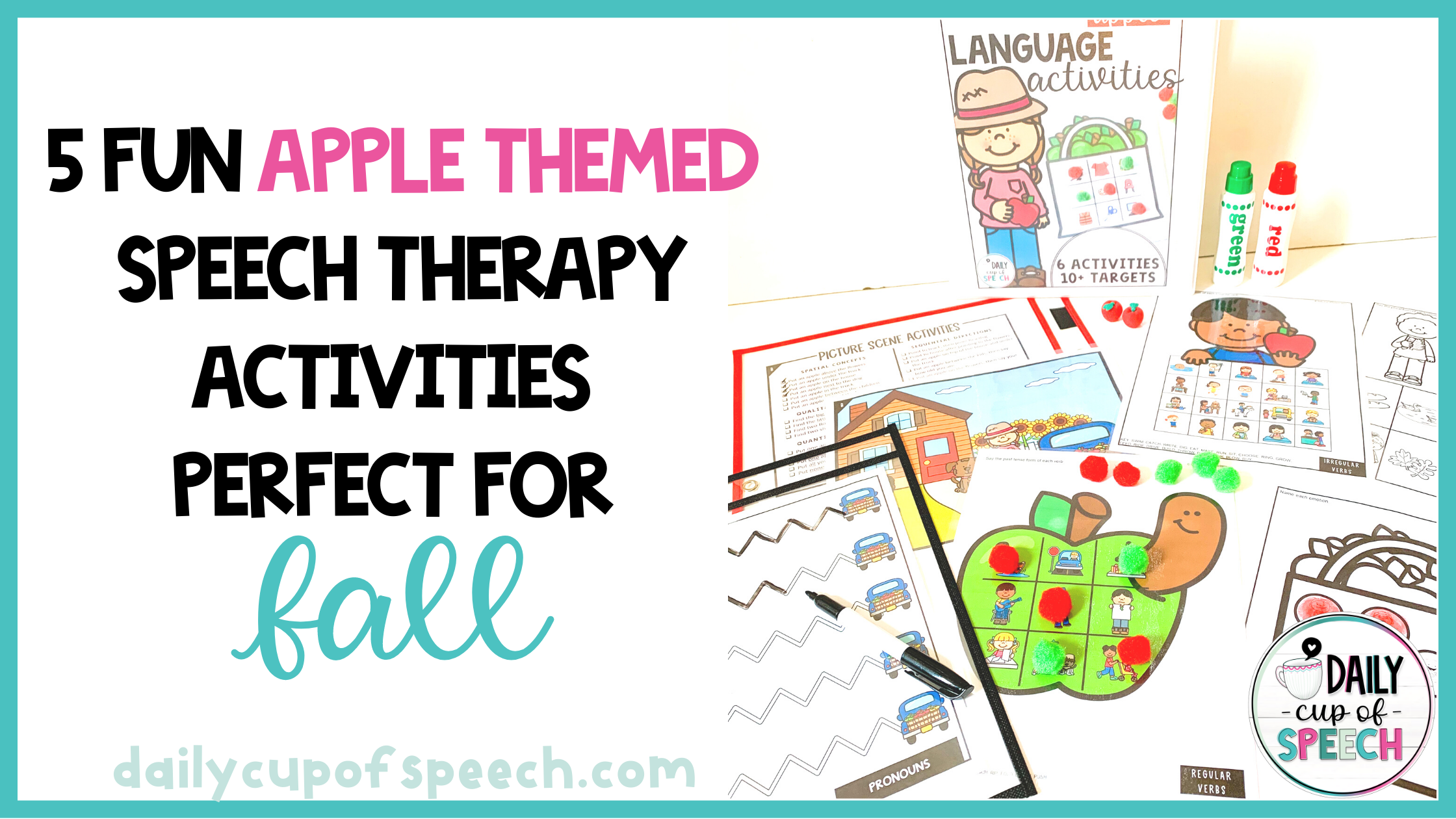 speech therapy activities apples
