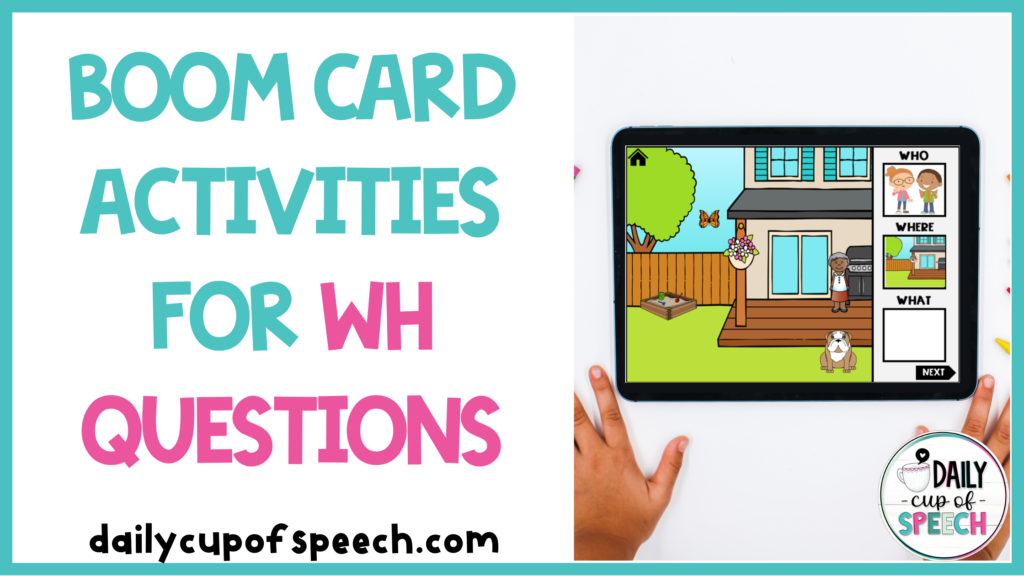 wh question activities for speech therapy