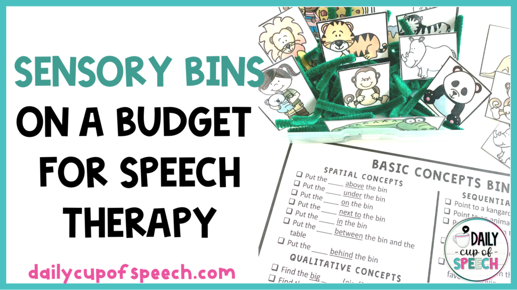 sensory bins on a budget speech therapy