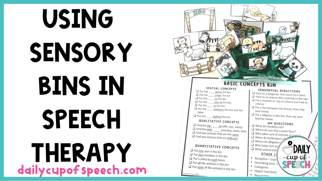 sensory bins for speech therapy