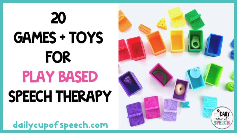 play based speech therapy activities