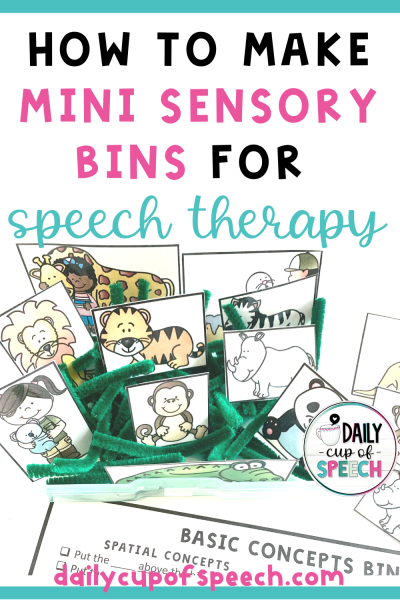 how to make sensory bins speech therapy